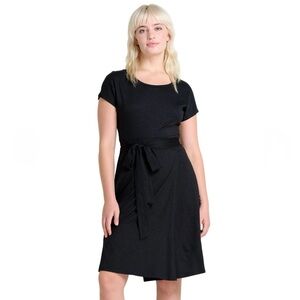 ⭐️ Toad&Co Cue Wrap Short Sleeve Dress Black